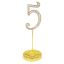 Picture of Number 5 Gold Rhinestone Crystal Metal Cake Topper  3-3/4-Inch