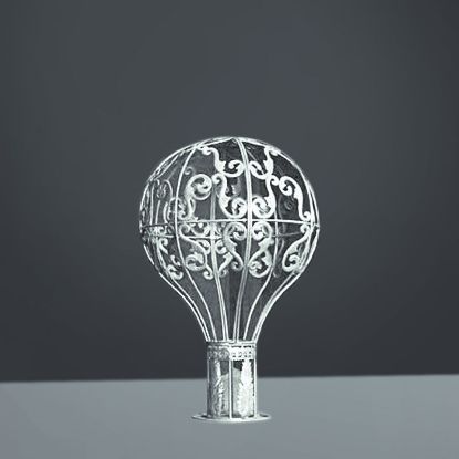 Picture of A20190605 S - 50" White Metal Air Balloon Backdrop Decor
