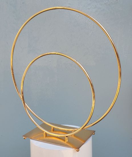 Picture of 9905-GD  Gold Double Hoop Centerpiece  24"