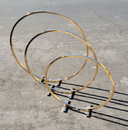 Picture of 9328-32GD Set of 3 Pieces Hoops Centerpiece