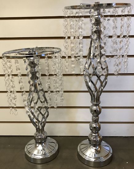 Picture of Silver Chandelier Crystal Flower Holder