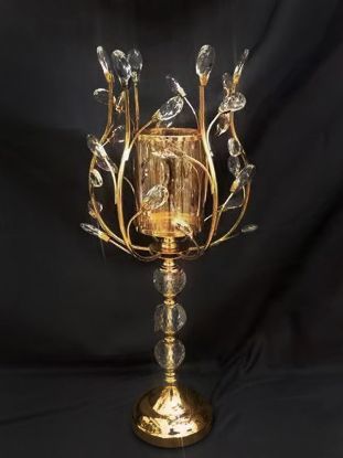 Picture of JD-099S Gold Crystal Candle Holder