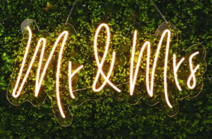 Picture of LED MR&MRS Neon Sign 33"