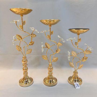 Picture of  Gold Floral Candle Holders 